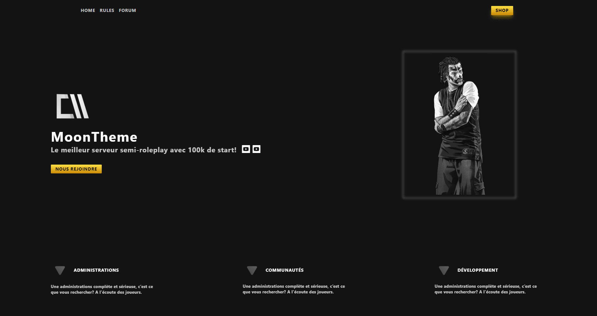 MoonTheme | Landing Page