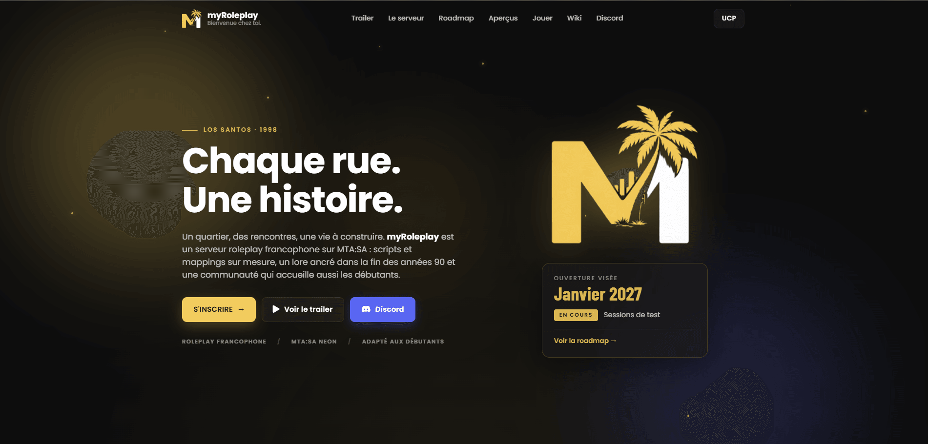 myRoleplay - Landing Page